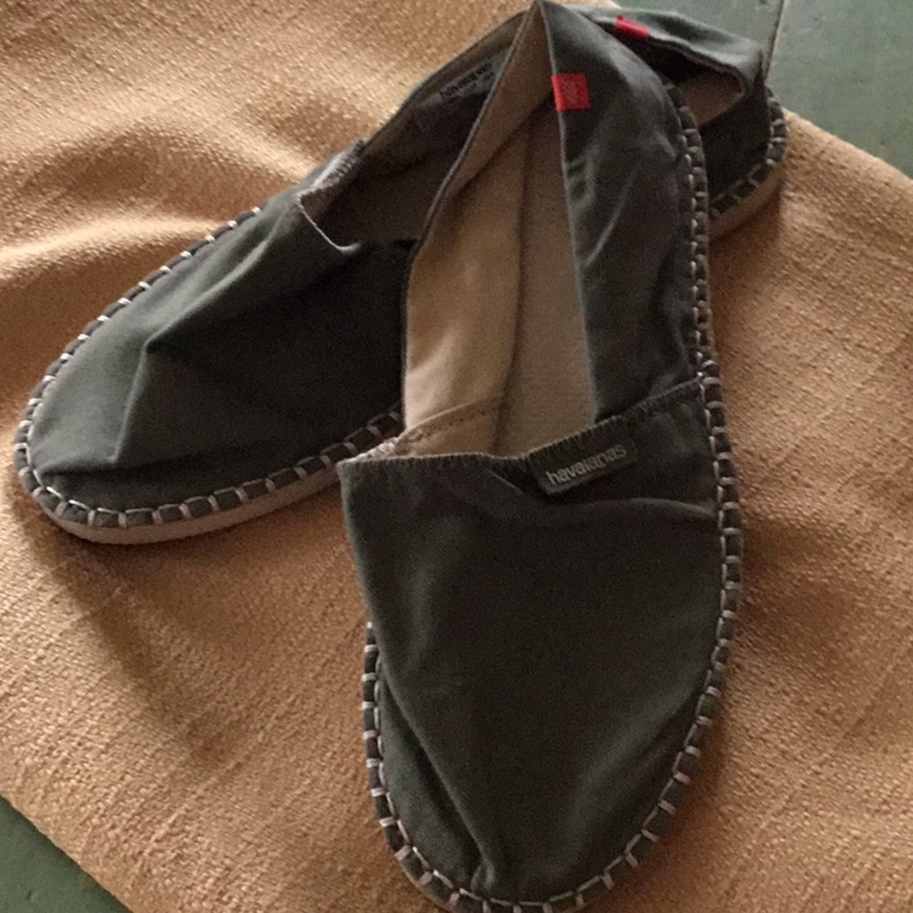 Havaianas Green Slip-On Espadrilles - NEW